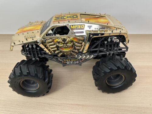 New Bright Max-D Monster Jam 1/10 RC Truck Body Shell & Wheels Gold World Champ