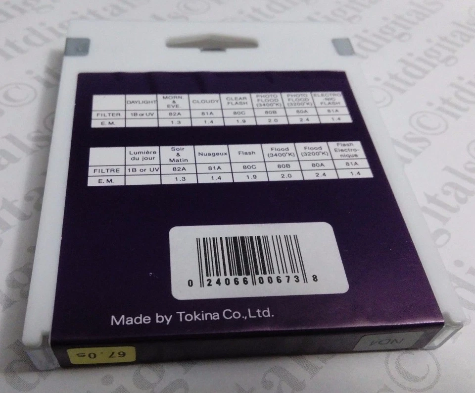 Hoya 67mm ND4 NDX4 ND-4 Lens Filter Neutral Density Japan OEM Genuine ND 4 67 mm - Image 3 of 3
