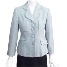 Jessica Christopher Lai Corp Core Style Pastel Flecked Fitted Blazer Jacket Sz 2