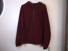 Reebok Men' Comfy Polar Fleece Zip Up Hoodie, Color Red, Size Large NWT
