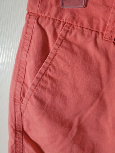J. Crew Broken In Chino 100% Cotton Shorts Size 4 Orange Pockets - Picture 4 of 10