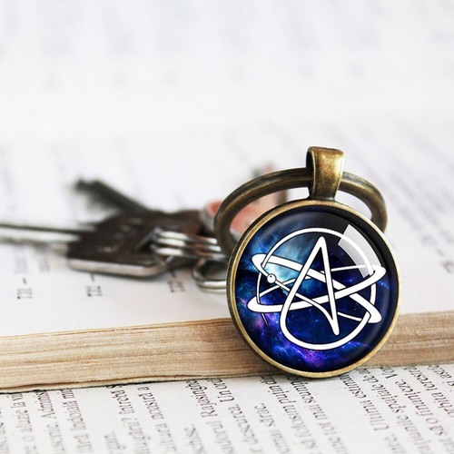 Atheistisches Symbol Atomkette Schlüsselanhänger Schlüsselring Agnostiker Freidenker Skeptische Geschenke - Bild 4 von 9