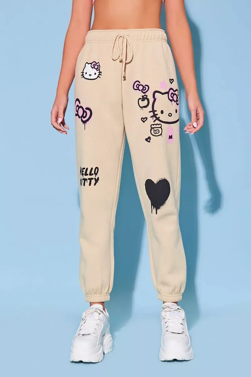 Forever 21 Hello Kitty Fleece Joggers LARGE NEW W TAG