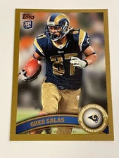 2011 Topps Football Gold Rookie #/2011 - Greg Salas RC - St. Louis Rams