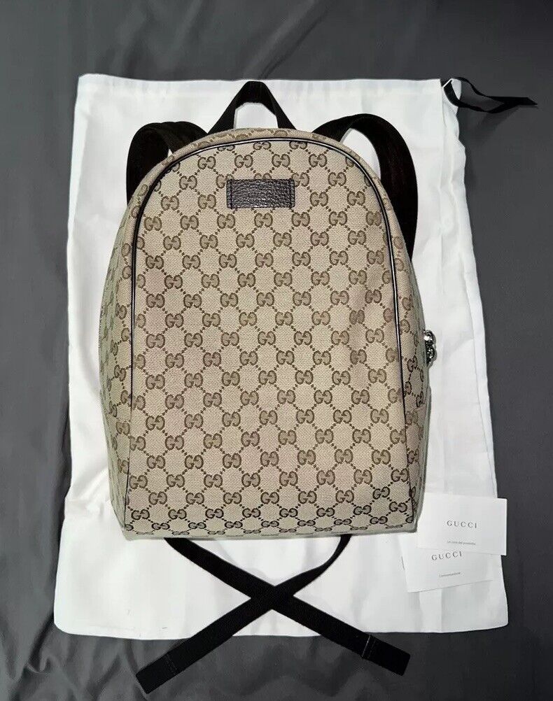 Gucci Top Zip Monogram Canvas Travel Backpack Bag 449906 | eBay Gucci Top Zip Monogram Canvas Travel Backpack Bag 449906 | eBay