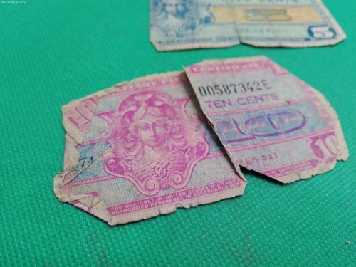 WWII military payment certificate 5 10 cents lot 4 TLC shape - Picture 6 of 8