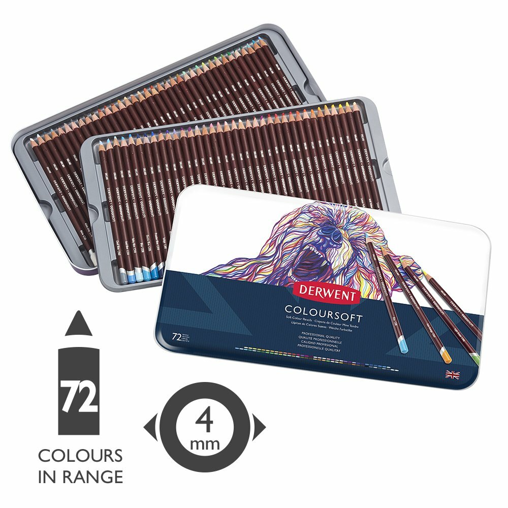 Derwent colored pencil color soft 72 color set 0701029 JAPAN NEW w
