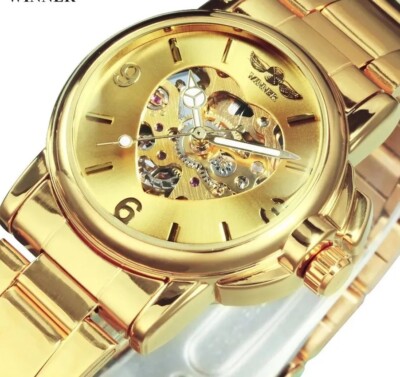 Women's Ladies Luxury Automatic Watch Skeleton Wristwatch Hollow Watches  Gold UK