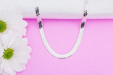 Gargantilla Panza de Vivora Ancha PLATA .925 HECHO EN MEXICO