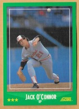 JACK O'CONNOR BALTIMORE ORIOLES #434 - SCORE NM-MT 1988