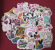 45pc. CHEERLEADING WATERPROOF VINYL STICKERS/DECALS