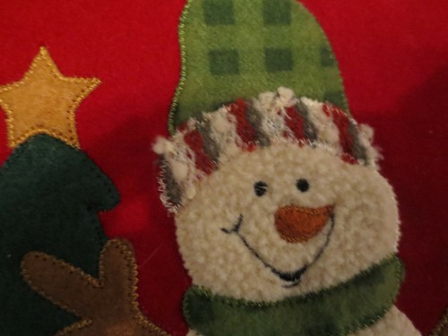 Snowman Holiday Applique Christmas Vest Womens Large Red Festive - Picture 10 of 11