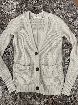 Strickjacke Beige Strickjacke Hollister HOLLISTER Women's Size XS