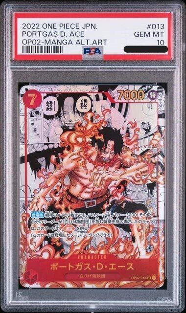 PSA 10 Portgas D. Ace Manga OP02-013 Alt Art 2023 One Piece PSA 10 Portgas D. Ace Manga OP02-013 Alt Art 2023 One Piece