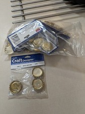 Darice Craft 12 Packs of 12 Count Gold Bottle Caps Uncrimped and Unlined