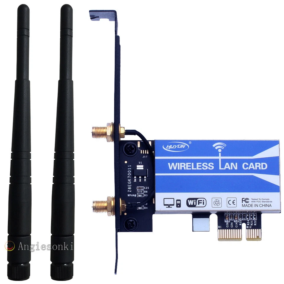 Intel Dual Band Wireless PCI-E 1X 8X PC Desktop 2.4/5GHz Wifi WLAN Card 300Mbps - Image 2 of 4