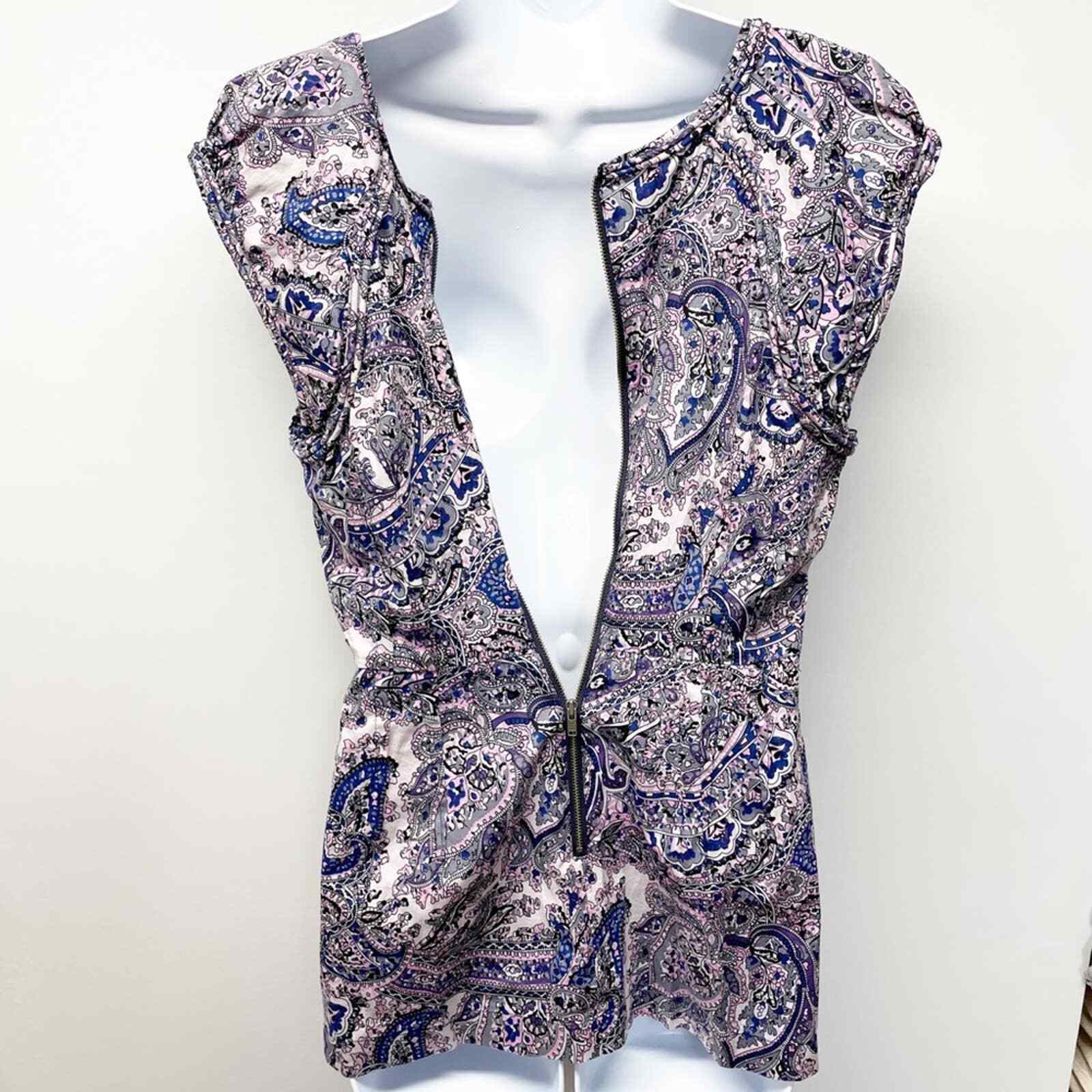 Plenty by Tracy Reece Paisley Floral Sleeveless Blouse Size 10