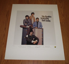 1995 The Beatles Yesterday Today LP Plate Signed Hand Lithograph Print Apple