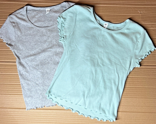 BP Jeans + Tops Girl Teen Size 24" (0) Denim Flare Frayed Hem Shirts Small Lot/3 - Picture 5 of 21