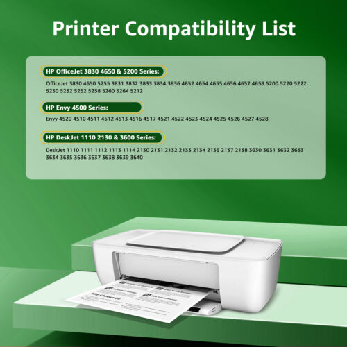 2PK 63XL Black Ink Cartridge For HP Envy 4520 4520 Officejet 5220 5258 4650 3830 - Picture 2 of 9