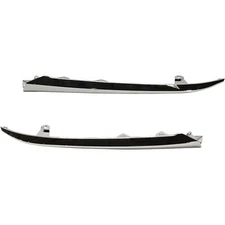 New Set of 2 Grille Trims Grill Driver & Passenger Side Chrome Pair 71162TVAA01