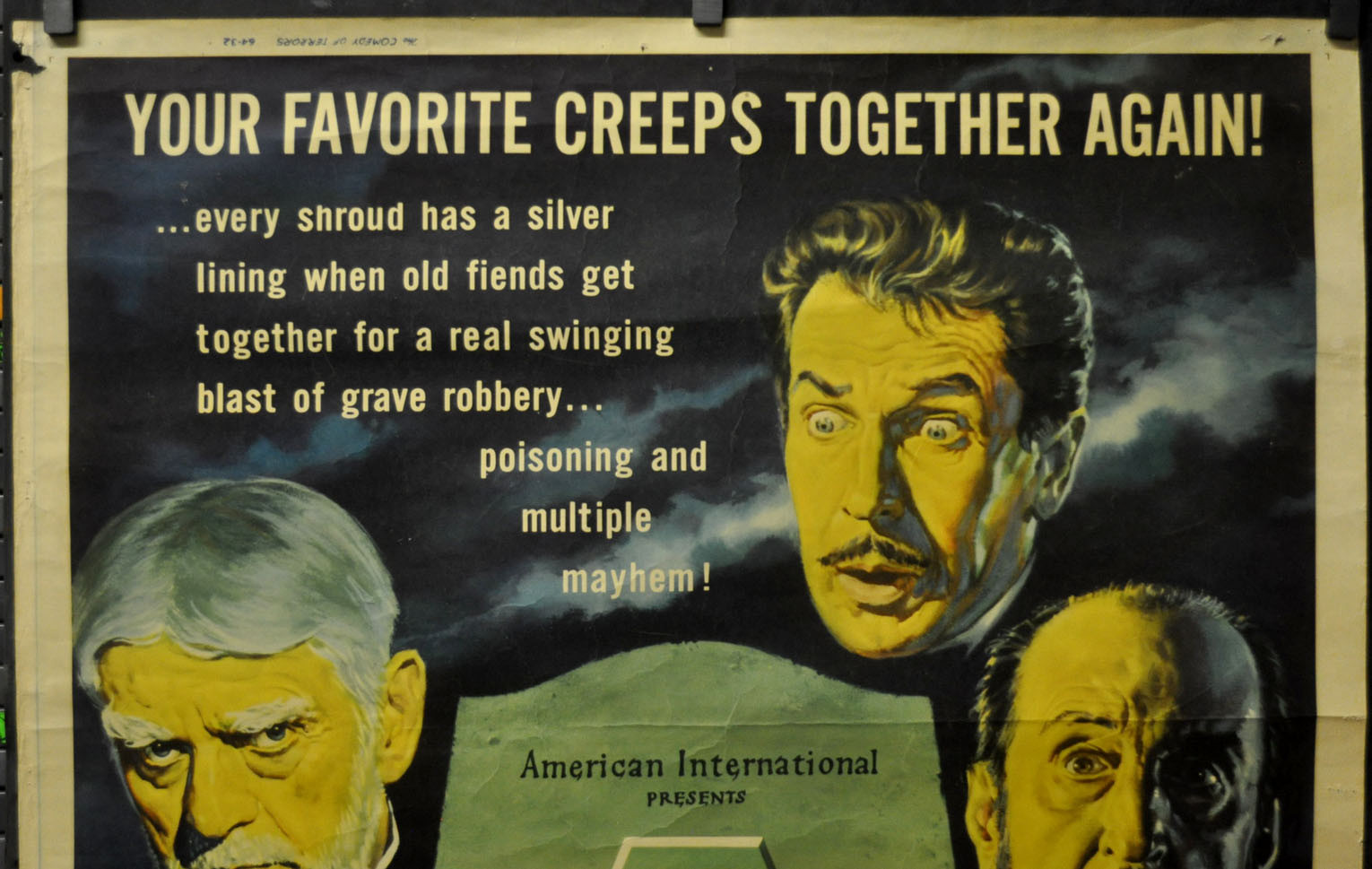 Comedy Of Terrors 1964 ORIGINAL 40X60 MOVIE POSTER VINCENT PRICE PETER ...