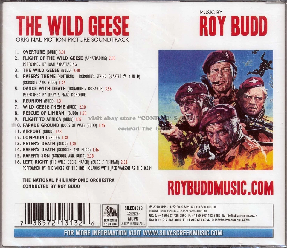 Roy Budd "THE WILD GEESE" soundtrack score CD SEALED out of print - Image 2 of 2