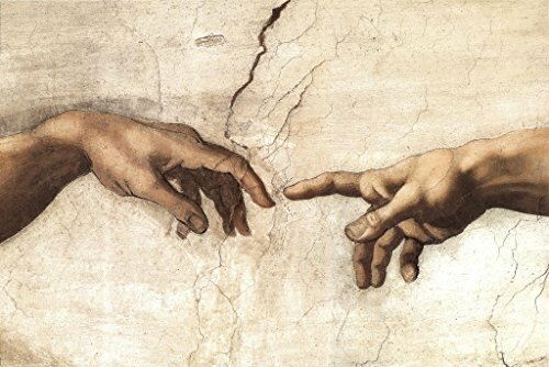 Michelangelo The Creation Adam Sistine Chapel Ceiling Laminated Poster 36x24