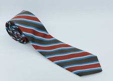 Vintage Di Capri Striped Textured Polyester Neck Tie H-1 1/2  E-3  L-53 1/4  