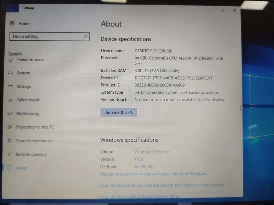 Lenovo IdeaPad 100-15IBY Celeron N2840 4GB RAM 500GB HDD *USED-GOOD CONDITION* - Image 2 of 4