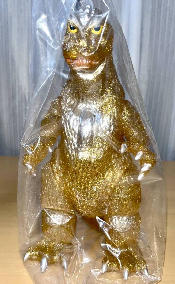 Gigabrain Godzilla 1964 Mosugoji Clear Molding Golden Glitter Lame