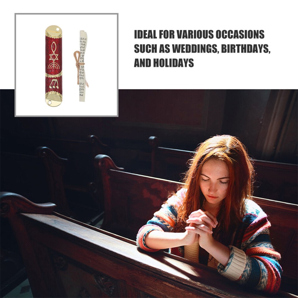 2 sets Stunning Metal Mezuzah With Scroll For Door Elegant Jewish Home