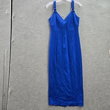 Michael Kors Women Dress 2 Blue Bodycon Sleeveless V Neck Back Zip