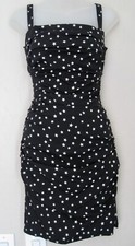DOLCE & GABBANA F/W 2011 RUCHED STARS PRINT DRESS. SIZE IT38 / US 0, XS 
