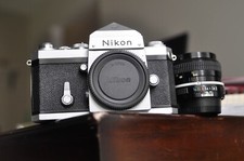 Nikon F camera with Nikon Nikkor 50mm F2 Lens