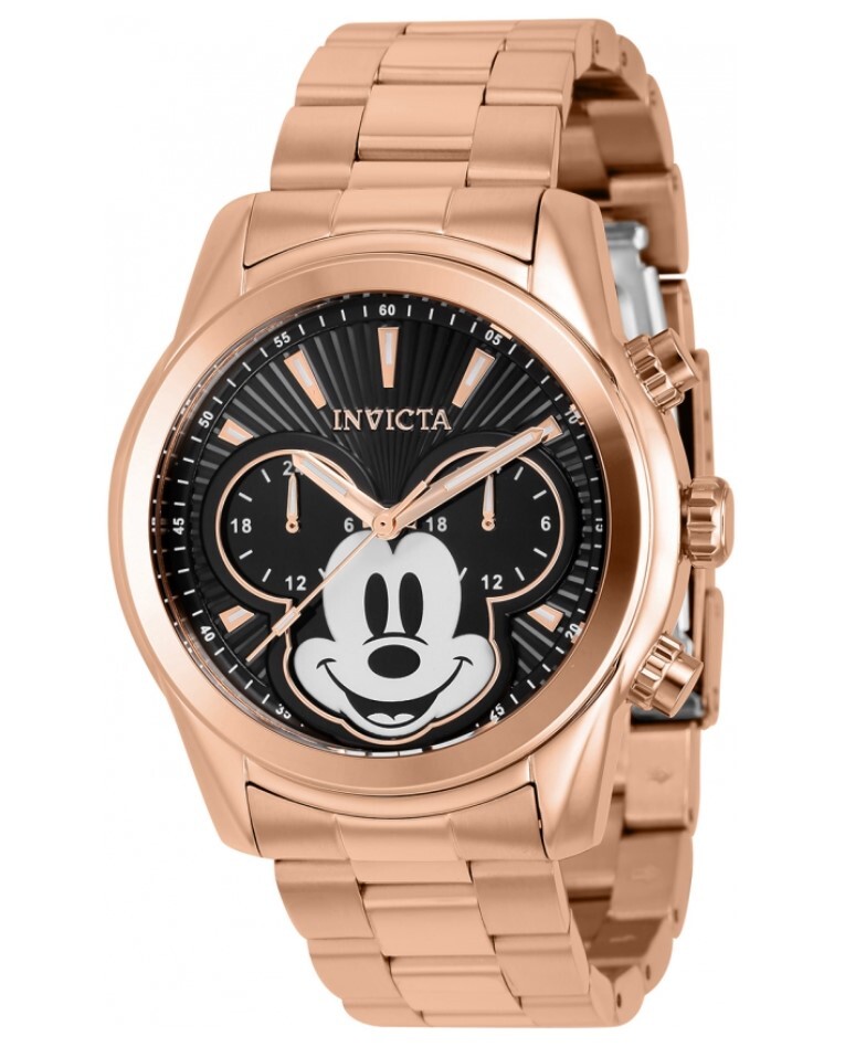 Invicta Disney Men's 44mm Mickey Rose Gold Dual-Time Limited