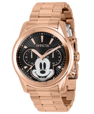 Invicta Disney Men's 44mm Mickey Rose Gold Dual-Time Limited Edition Watch 37817