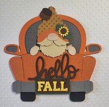 Hello Fall Gnome. Scrapbook, Card Making Paper Piecing