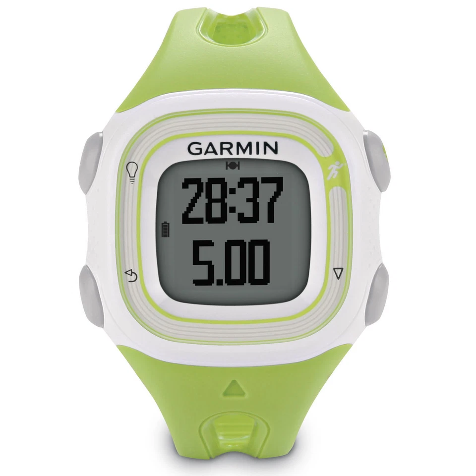New Garmin Forerunner 10 GPS Sport Running Watch with Virtual Pacer-White/Green - Image 2 of 3