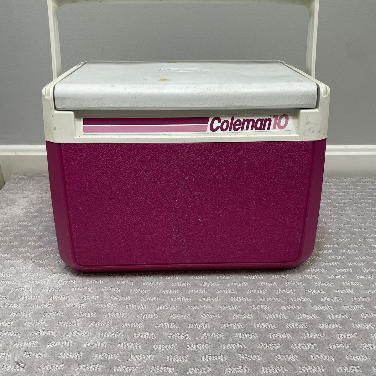 Vintage 1980s Pink Coleman 10 Model 5210 Cooler Ice Chest with