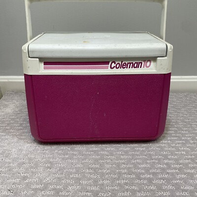 Vintage 1980s Pink Coleman 10 Model 5210 Cooler Ice Chest with