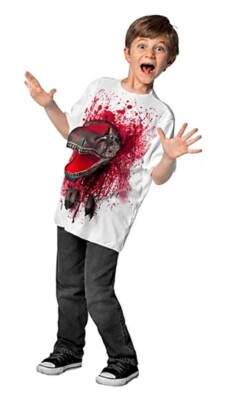 T-REX Terror 3DAttacks Kinder Dinosaurier Kostüm Halloween Kostüm T-Shirt 7-10
