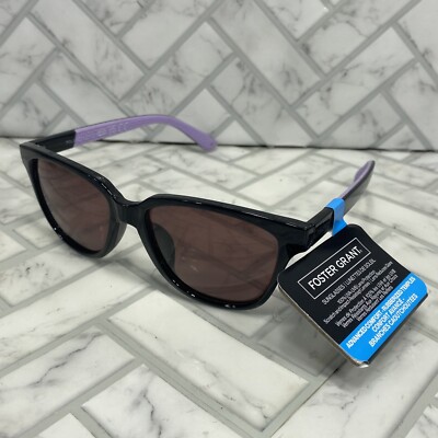NWT Foster Grant Sunglasses AVC 23 523 BLK Advanced Comfort 100% UVA-UVB