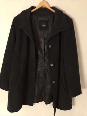 Fabiani Damen Mantel schwarz Größe 46