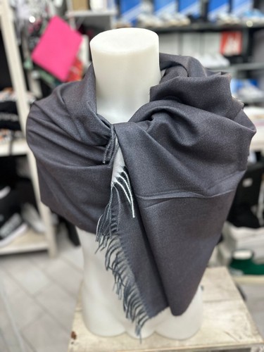 PORTOFINO sciarpa unisex grigio 100% cachemire (180 x 65 cm )PRF6 - Picture 4 of 5