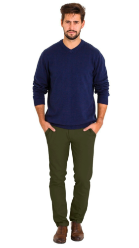 Herren Hose Chinohose Relaxed Baumwolle Freizeit Stretch Jeans Slim Cargo Chino - Video 1 von 1