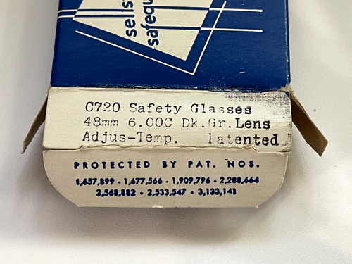 Vintage Sellstrom C720 Safety Glasses Adjustable Arms With Side Guards W/ Box - Picture 6 of 11