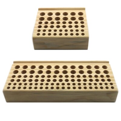 46/98 Hole Leather Holder Tool Wooden Professional Leather Punch Craft Tool Rack