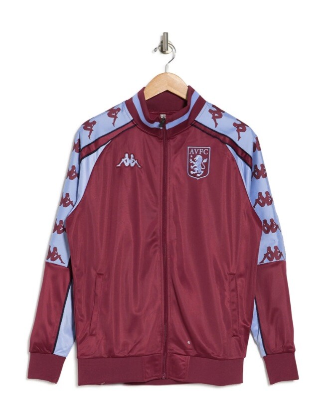Aston Villa Kappa ホワイトジャージ Aston Villa Kappa Mens Tracksuit Jacket Track Zip Top / Size