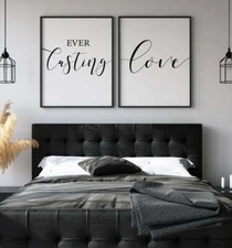 Everlasting Love, Set of 2 Prints, Minimalist Art, Typography, Home Wall Decor